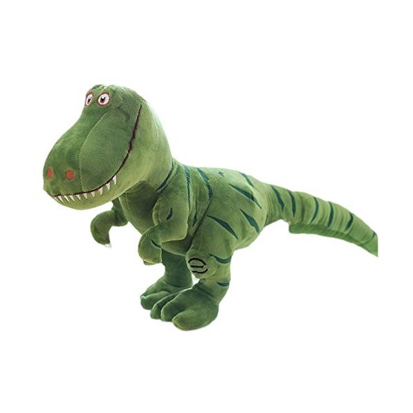 Hpory Peluche Dinosaure Geante, 40cm Jouets en Peluche Dinosaures Enfant 3D Peluche Dinosaure Vert Simulation Tyrannosaurus F