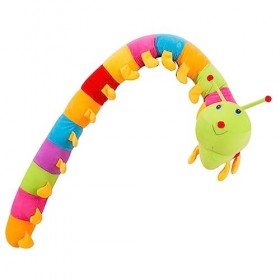 Homoyoyo Peluche Chenille Affamée Adorable Chenille De Dessin Animé Grand Oreiller Câlin Oreiller De Couchage Chenille Peluch