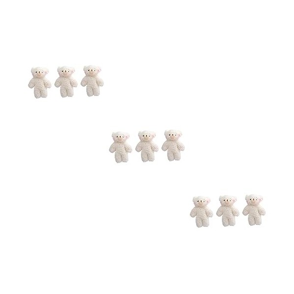 ABOOFAN 3 Pièces Perle Polaire Ours en Peluche Poupée Graduation Ours Poupée Ours en Peluche Animaux en Peluche en Peluche Do