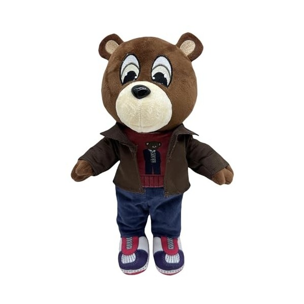 Kanye Bear Lot de 1/2 jouets en peluche en forme dours en peluche amusant pour enfants et fans de dessin animé