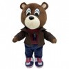 Kanye Bear Lot de 1/2 jouets en peluche en forme dours en peluche amusant pour enfants et fans de dessin animé