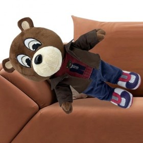 Kanye Bear Lot de 1/2 jouets en peluche en forme dours en peluche amusant pour enfants et fans de dessin animé