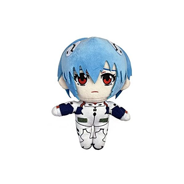 Gooyeh Ayanami Rei Poupée en peluche Ayanami Rei Cheveux Courts Anime Personnage Peluche Coussin Canapé Lit Ornement Décorati