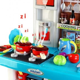 My Little Chef Cuisine PlaySet Avec lumières et Sons, Panneau «Tactile» et Caractéristiques de l’Aau,48 Accessoire Cuisine en