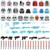 WWEI Lot de 63 casques, armure de chevalier et armes personnalisées pour mini figurines de chevalier SWAT, compatible avec Le