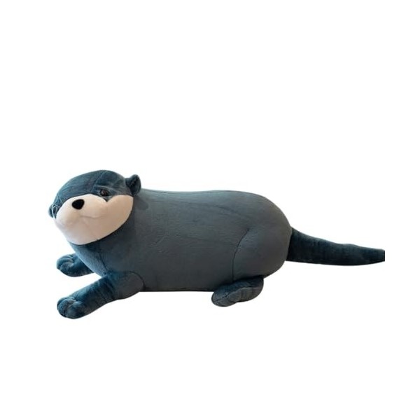 Peluche Loutre, 40cm Mignon Loutre en Peluche Coussin Long Oreiller danimaux Poupée Jouets Douce Loutre Peluche Réaliste Ani