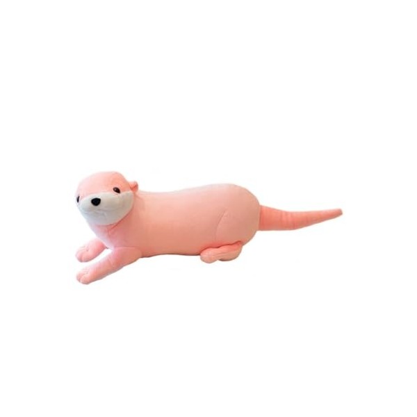 Peluche Loutre, 40cm Mignon Loutre en Peluche Coussin Long Oreiller danimaux Poupée Jouets Douce Loutre Peluche Réaliste Ani