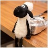 LAARNT 40cm Shaun-Jouet en Peluche en Mouton Noir，Poupée en Mouton Noir Doux et Confortable，Cadeaux pour Enfants Garçons Fill