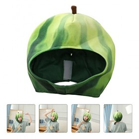 1 Pc Couvre-chef Pastèque Chapeau De Pastèque De Nouveauté Accessoires De Cosplay De Noël Melon Habille Le Masque De Casquett