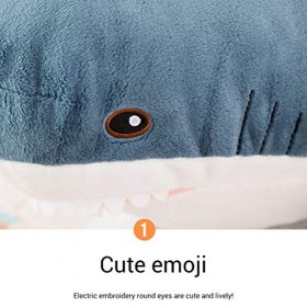 OUTEYE Jouet en Peluche de Requin de Dessin animé - 45 cm, poupée de Requin Animaux Aquatiques de locéan, Cadeau danniversa