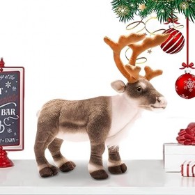 Jouet en Renne | Animal en Peluche De Renne | Oreiller Décoratif en Peluche De Cerf Doux | Peluche De Noël Mignonne | Ornemen