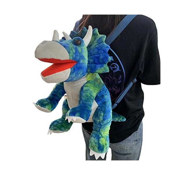 BAOK Sac à dos dinosaure en peluche pour enfants | Sac à dos dinosaure en peluche avec fermeture éclair durable – Sac à dos d