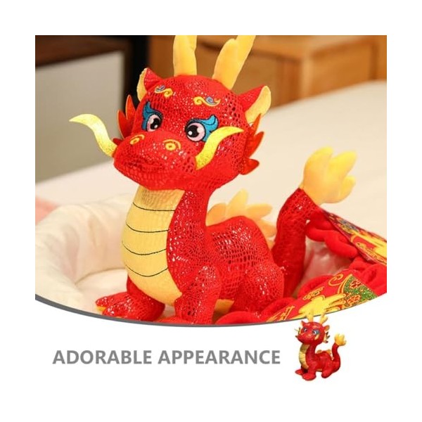 NAMOARLY Jouet De Dragon en Peluche Jouet De Dragon en Peluche Animaux en Peluche Mignons Dragon Jouet du Nouvel an Dragon An