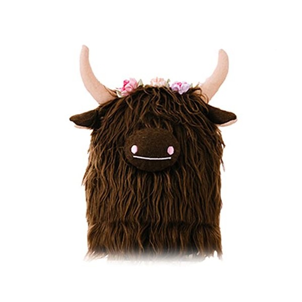 WuLi77 Peluche Vache des Highlands en Peluche Bovins des Highlands Écossais Peluche Vache Écossaise Simulation Vache des High