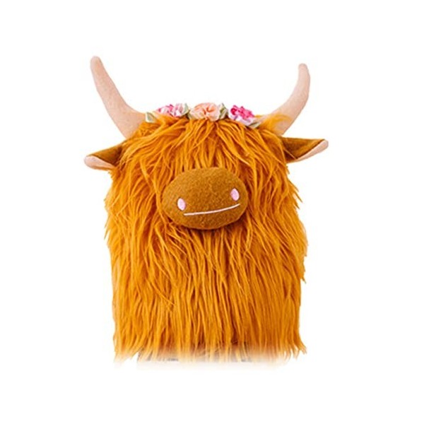 WuLi77 Peluche Vache des Highlands en Peluche Bovins des Highlands Écossais Peluche Vache Écossaise Simulation Vache des High