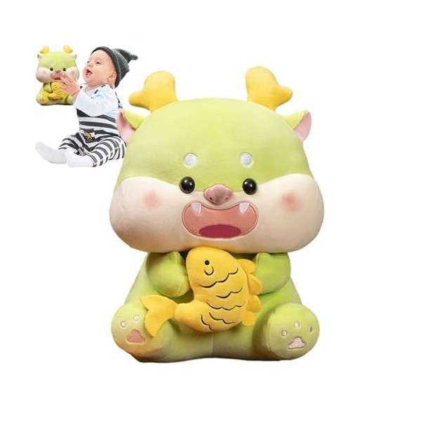 Holdes Peluche Dragon Chanceux | Peluche Dragon du Zodiaque Chinois de 9,84 Pouces - Peluche Dragon du Zodiaque Chinois, Joue
