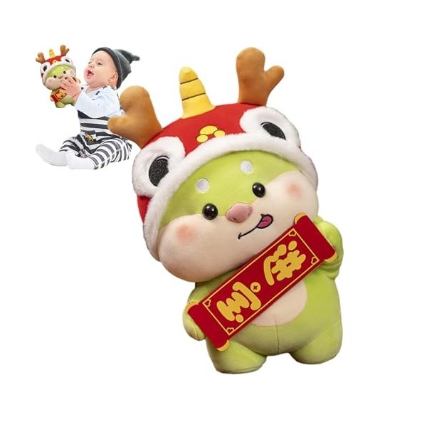 Holdes Peluche Dragon Chanceux | Peluche Dragon du Zodiaque Chinois de 9,84 Pouces - Peluche Dragon du Zodiaque Chinois, Joue