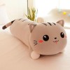 EZLAM 50-110 cm Mignon Chaton en Peluche Longue Bande Dormir Oreiller poupée Paresseux lit poupée Fille Cadeau 70 cm Jaune