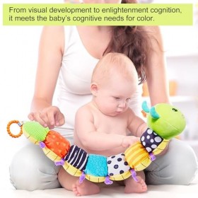 Eaglehg Chenille Musicale en Peluche | Jouet Chenille | Jouet interactif Montessori et hochet froissé, Cadeau danniversaire 