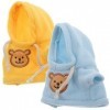 Toyvian 2 Pièces Petit Ours en Peluche Poupée Costume Animal en Peluche Tenue Fille Garçon en Peluche Poupée Pull À Capuche V