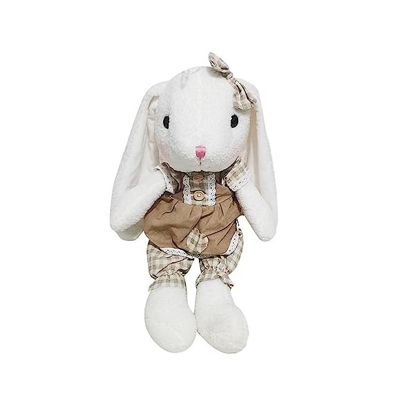 Peluche lapin, jouet en peluche lapin doux en coton de 40 cm, animal en peluche citrouille portable, animal en peluche lapin 