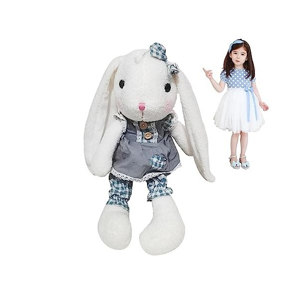 Peluche lapin, jouet en peluche lapin doux en coton de 40 cm, animal en peluche citrouille portable, animal en peluche lapin 