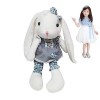 Peluche lapin, jouet en peluche lapin doux en coton de 40 cm, animal en peluche citrouille portable, animal en peluche lapin 