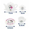 Smoby- Hello Kitty-Dinette en Porcelaine, 310596, Blanc, Grand