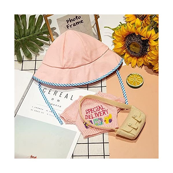 30Cm Accessoires de poupée en Peluche, Lalafanfan Cafe Duck Dog Peluche Toy Vêtements, Cartoon Stuffed Clothing Hair Band Swe