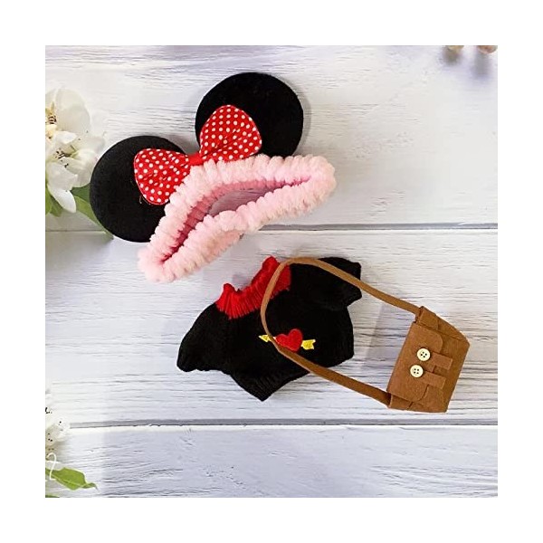 30Cm Accessoires de poupée en Peluche, Lalafanfan Cafe Duck Dog Peluche Toy Vêtements, Cartoon Stuffed Clothing Hair Band Swe