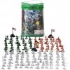 Jouets de larmée Soldats Battle Battle Group Figures Jeux, 3 couleurs Soldats en plastique Playset militaire avec 3 drapeaux