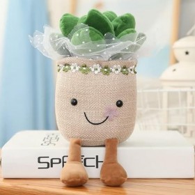 Nouveau Plantes Succulentes Réalistes en Peluche Jouets en Peluche Divers Mignon en Pot Fleurs Étagère Maison Salon Décoratio