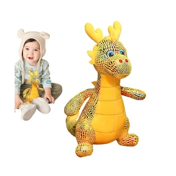 irshi Jouet en Peluche Dragon, Peluche de Dragon en Peluche Porte-Bonheur PP, Peluche de Mascotte danimal du Zodiaque, Peluc