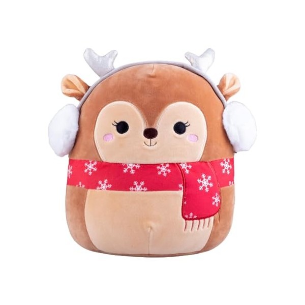 EWOKE Jouets d’Oreiller de Renne - Peluches d’Oreiller de Renne - Poupée en Peluche de cerf de noël Douce et Portable, Renne 