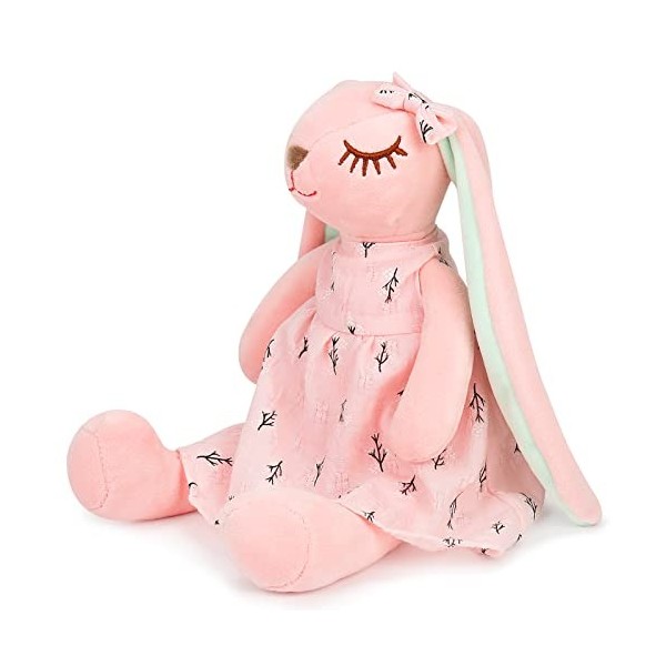 Alftek Lapin en Peluche avec Oreilles Tombantes, Jouet en Peluche Lapin Mignon, Jouet en Peluche Lapin, Peluche Douce, Animau