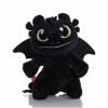 LAARNT 20cm Dragon en Peluche Noir，Poupée en Dragon Mignon，Oreiller en Dragon，Cadeaux pour Amis Enfants