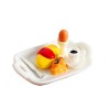 ISAKEN Jouets de Miniatures Alimentaires Boissons, Dinette Enfant Mini Pain Oeufs et Boisson Jouet Aliment Cuisine, Chef Cuis