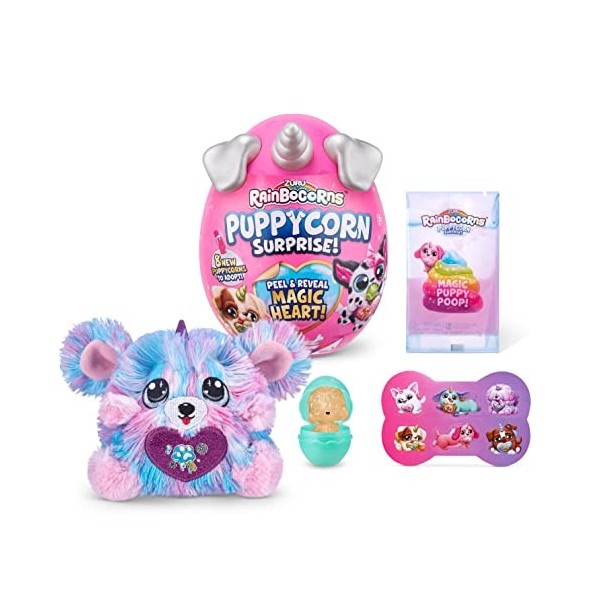 Rainbocorns Sparkle Heart Surprise Série 4 Puppycorn Surprise, Komon, Cuddle Plush Stuffed Animal, Komon 