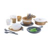 KidKraft Ensemble Batterie de Cuisine Doré 27 pièces pour Cuisine Enfant, Ustensiles de Cuisine Jouet, Accessoire pour Dinett