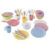 KidKraft Ensemble Batterie de Cuisine Doré 27 pièces pour Cuisine Enfant, Ustensiles de Cuisine Jouet, Accessoire pour Dinett