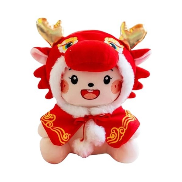 Année du dragon mascotte animal en peluche jouet | Jolie poupée en peluche dragon chinois | Animal en peluche dragon | Poupée