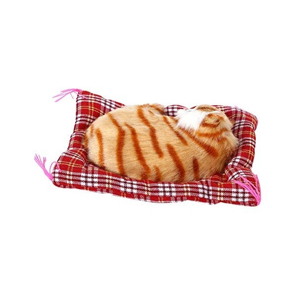 Chaton en Peluche Jouet, 1 Pcs Super Mignon Mini Simulation Sondage Chatons Endormis Chats en Peluche Jouets Poupée Cadeau De