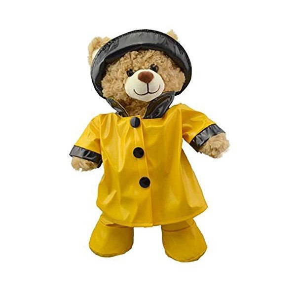Stuffems Toy Shop Pluie Slicker w/Hat & Bottes en Peluche Vêtements Ours Taille Adaptable 14 "-18" Build-A-Bear & Faites Vos 