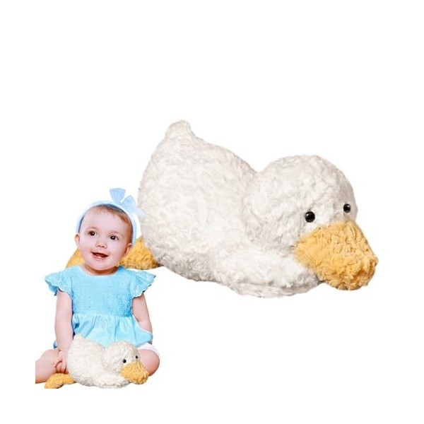 Animal en peluche de canard | Oreiller en peluche mignon de 13 pouces | Jouet doreiller en peluche de canard blanc danimaux