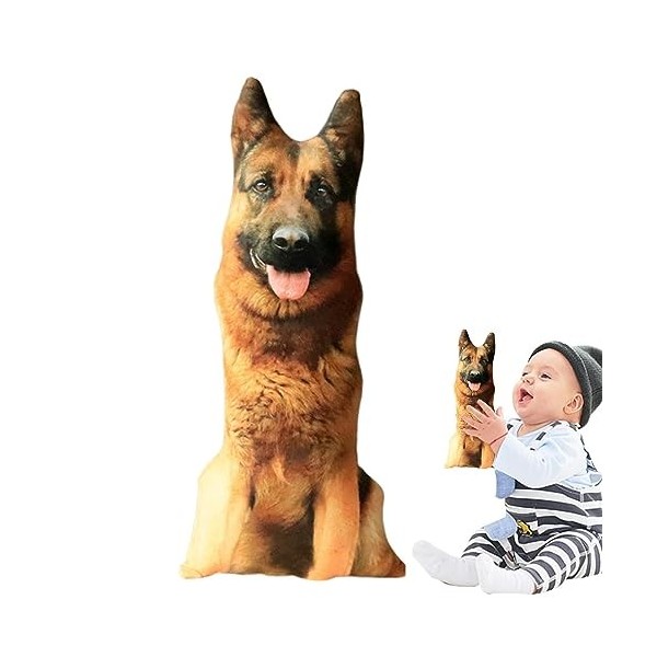 MYJIO Chien en Peluche, Oreillers câlins 3D, Jouets en Peluche pour Chien, Adorable Jouet en Peluche pour Chien, Jouets en Pe