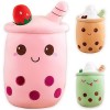 Peluche Bubble Tea Doudou Coussin Kawaii Bubble Tea Peluche Oreiller Cute Doudou Boba Thé Tasse Jouet Doux Deco Cadeau pour E