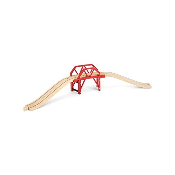 Brio World - 33699 - Pont Courbe - Accessoire pour circuit de train en bois - Pour agrandir son circuit - Jouet pour garçons 