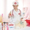 EFO SHM Malette Docteur Enfant Kit de Médecin Jouets Déguisement de Docteur Accessoires en Bois avec Stéthoscope, Thermomètre