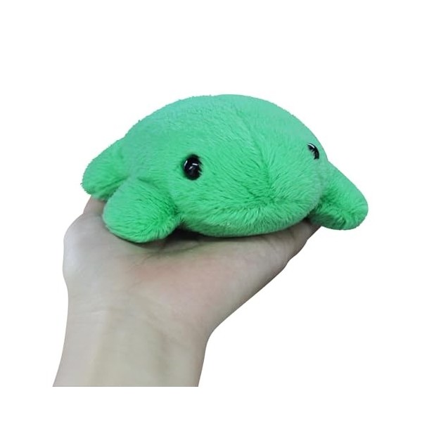 Gisqis Mini Peluche Grenouille Doudou Kawaii Handsize Grenouille Bébé Peluche Petit avec Antistress Boules Plastique Frog Plu