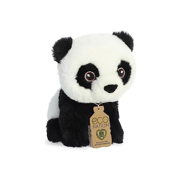 Aurora, 35070, Eco Nation Mini Panda, 13cm, Peluche, Noir & Blanc